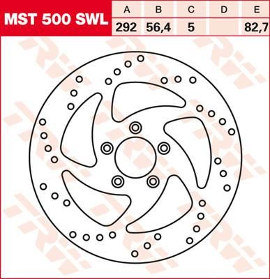 Obrázek produktu FRNT BRK DISC XL/BT SWPT LEFT MST500SWL