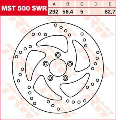 Obrázek produktu FRNT BRK DISC XL/BT SWPT RGHT MST500SWR