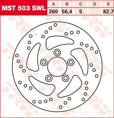 Obrázek produktu ZADNÍ BRZDOVÝ KOTOUČ XL LEVÝ MST503SWL