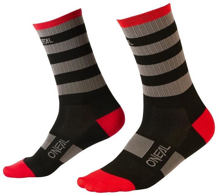 Obrázek produktu MTB ponožky O´Neal Performance STRIPE černá/šedá/červená 0358-0135