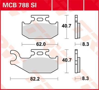 Obrázek produktu BRZDOVÉ DESTIČKY TRW MCB788SI MCB788SI