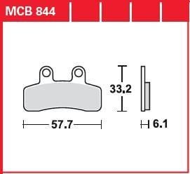 Obrázek produktu BRZDOVÉ DESTIČKY ORGANIC STREET MCB844