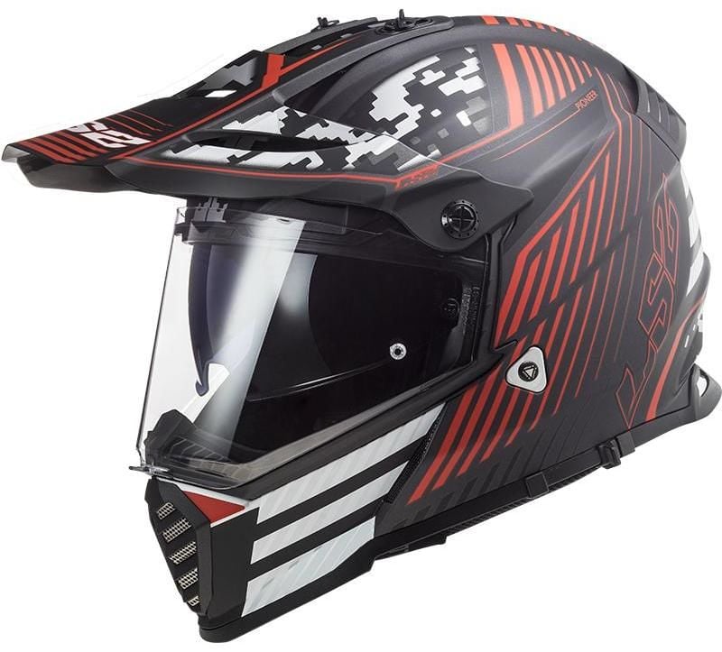 Obrázek produktu LS2 MX436 PIONEER EVO SATURN MATT BLACK RED (404363411-MASTER) 404363411-MASTER