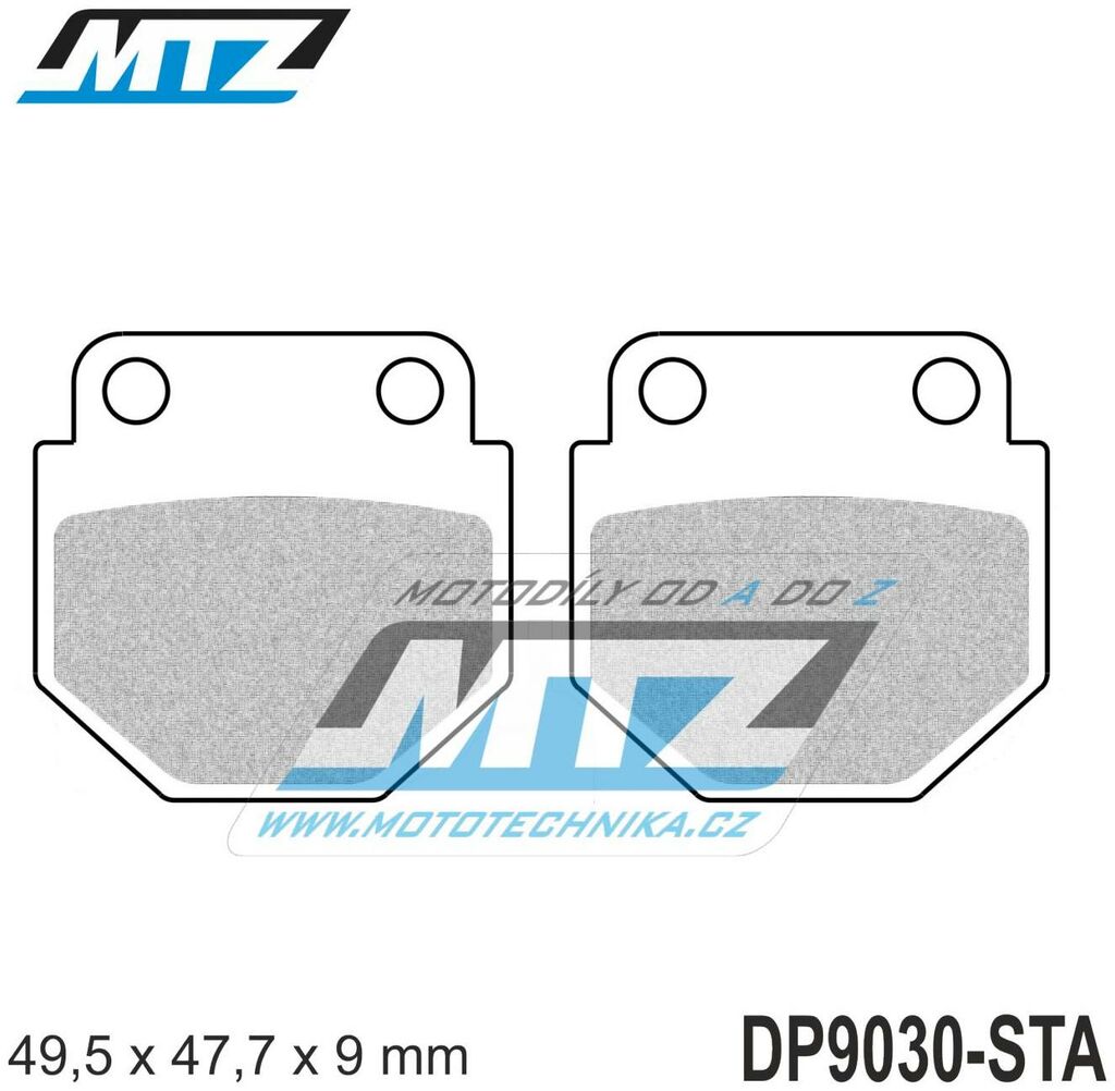 Obrázek produktu Destičky brzdové DP9030-STA - směs Standard DP9030-STA