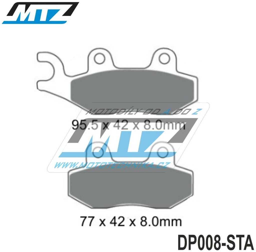 Obrázek produktu Destičky brzdové DP008-STA - směs Standard DP008-STA