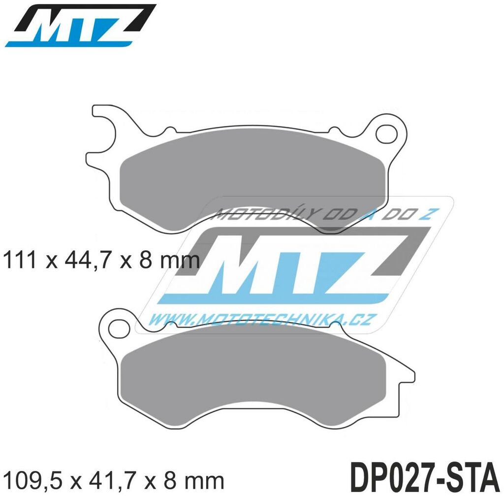 Obrázek produktu Destičky brzdové DP027-STA - směs Standard DP027-STA