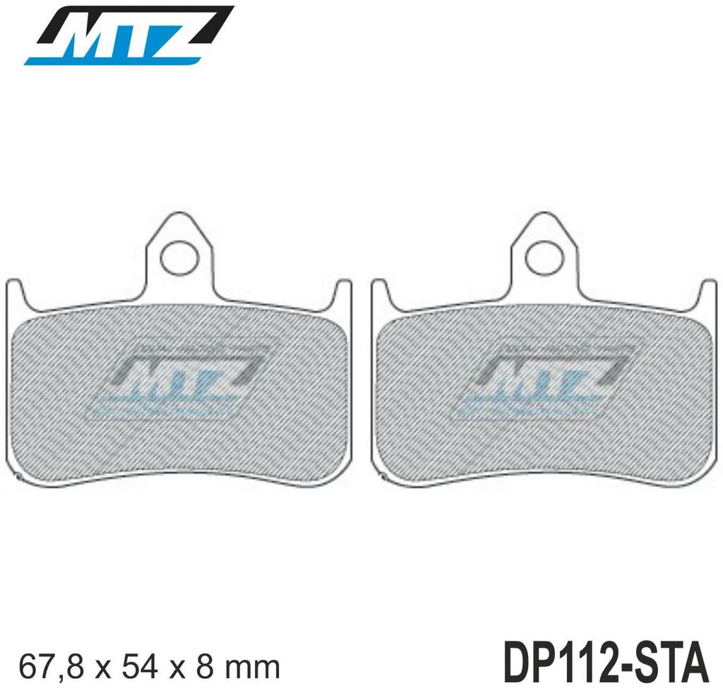 Obrázek produktu Destičky brzdové DP112-STA - směs Standard DP112-STA