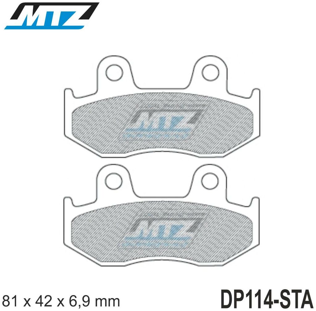 Obrázek produktu Destičky brzdové DP114-STA - směs Standard DP114-STA