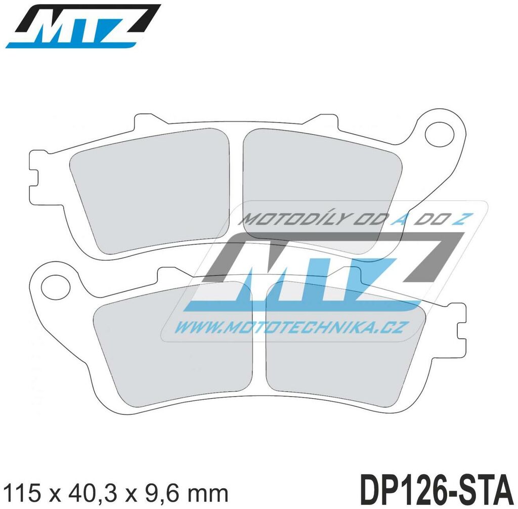 Obrázek produktu Destičky brzdové DP126-STA - směs Standard DP126-STA