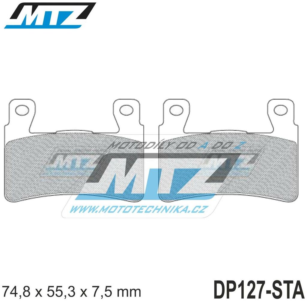Obrázek produktu Destičky brzdové DP127-STA - směs Standard DP127-STA