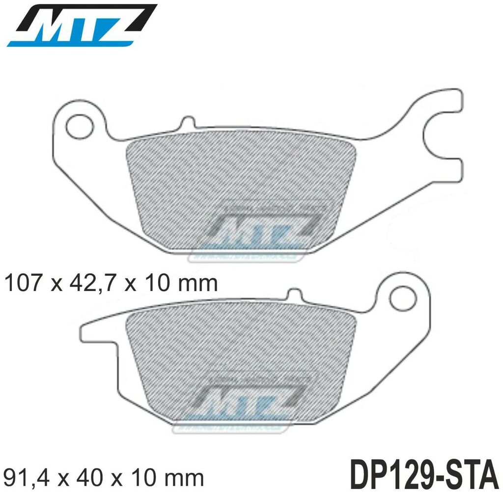 Obrázek produktu Destičky brzdové DP129-STA - směs Standard DP129-STA