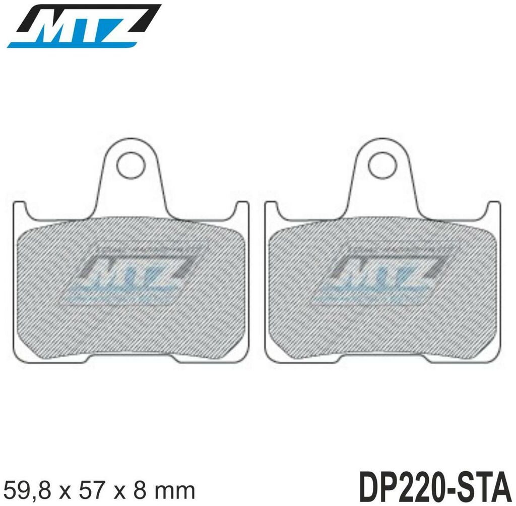 Obrázek produktu Destičky brzdové DP220-STA - směs Standard DP220-STA