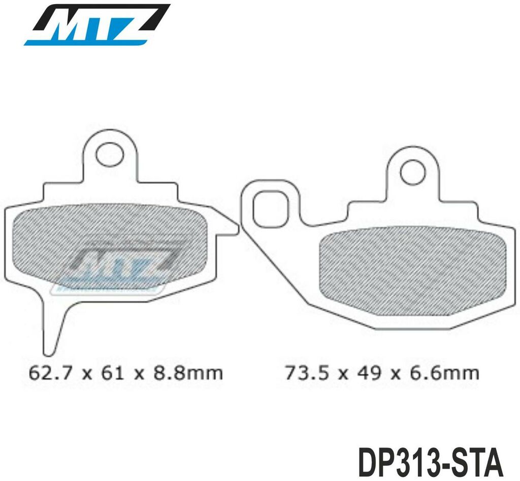 Obrázek produktu Destičky brzdové DP313-STA - směs Standard DP313-STA