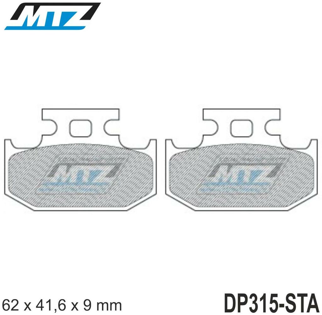 Obrázek produktu Destičky brzdové DP315-STA - směs Standard DP315-STA