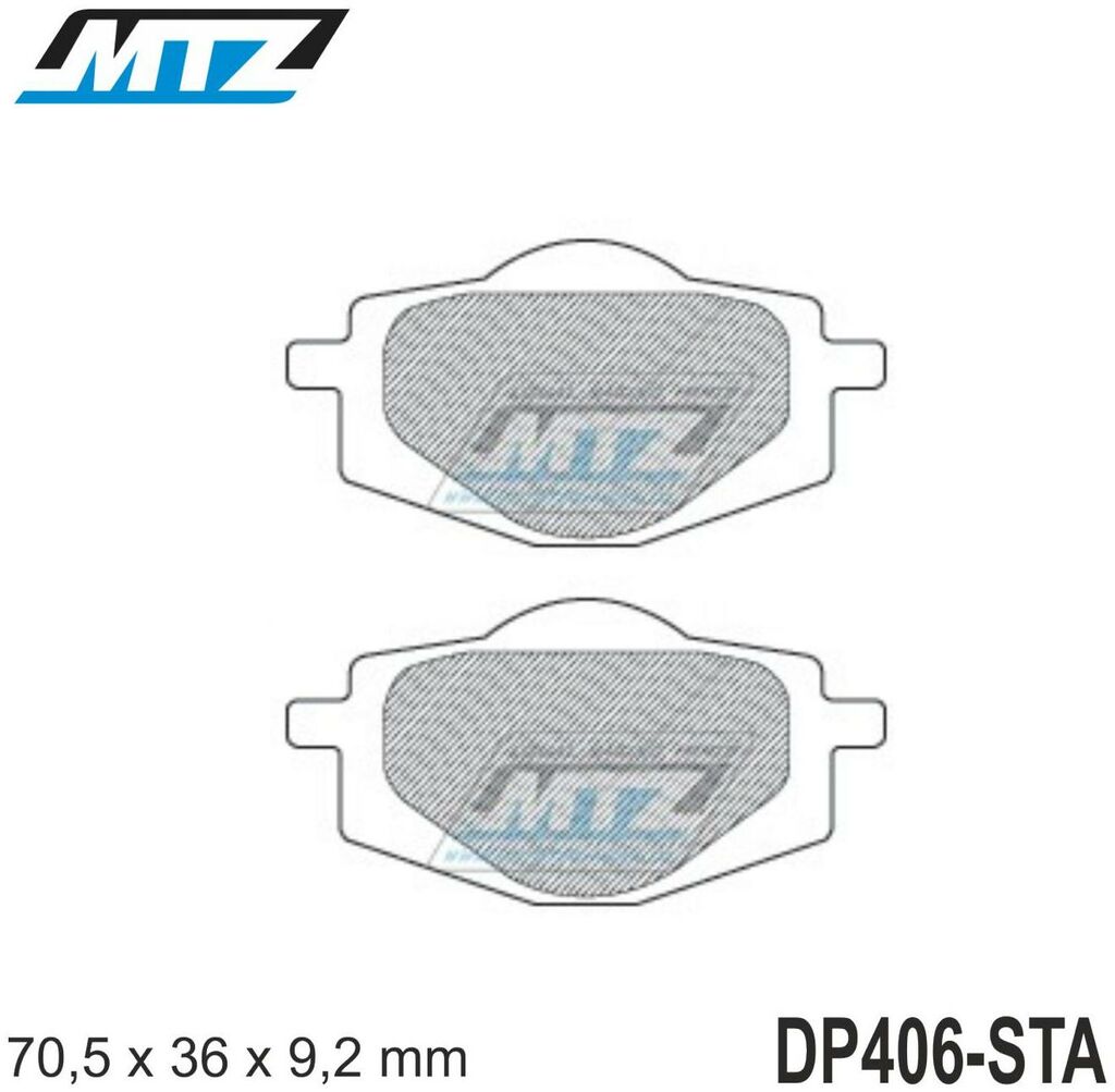 Obrázek produktu Destičky brzdové DP406-STA - směs Standard DP406-STA