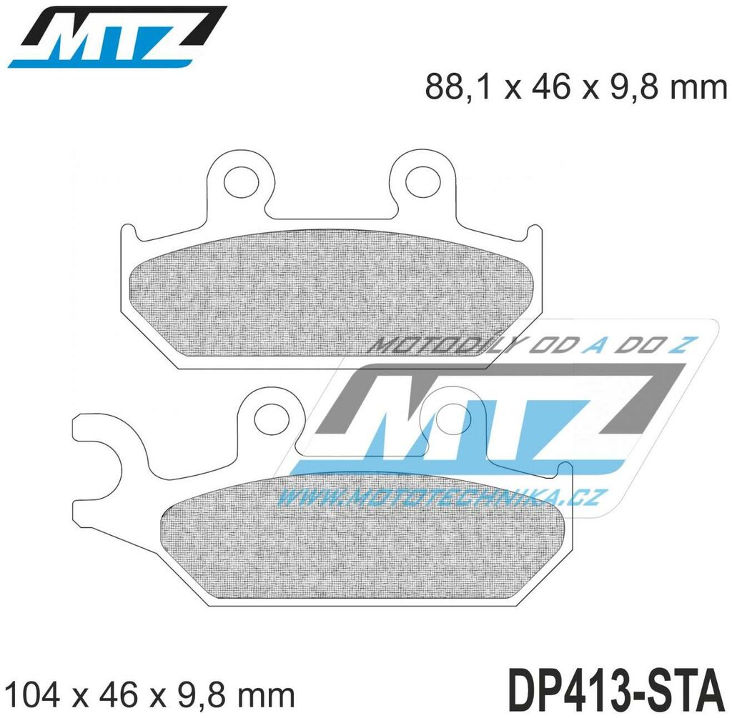 Obrázek produktu Destičky brzdové DP413-STA - směs Standard DP413-STA
