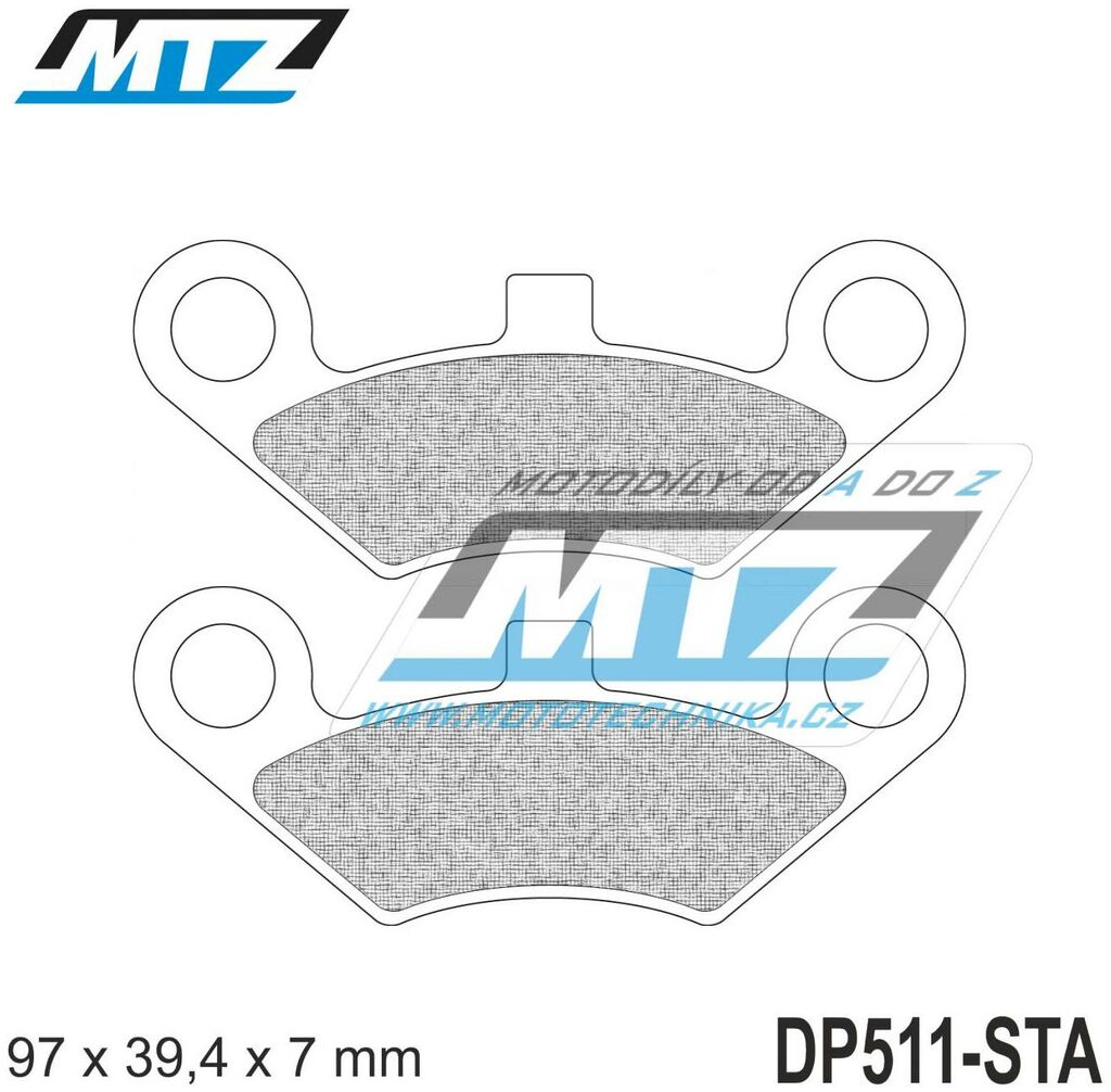 Obrázek produktu Destičky brzdové DP511-STA - směs Standard DP511-STA