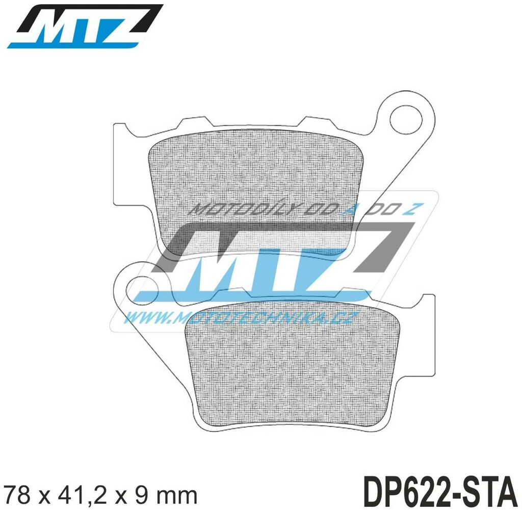 Obrázek produktu Destičky brzdové DP622-STA - směs Standard DP622-STA
