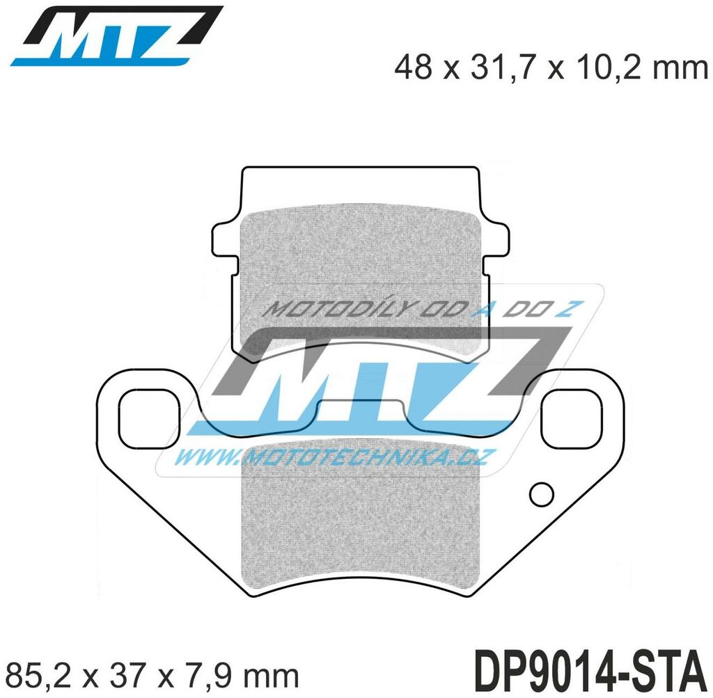 Obrázek produktu Destičky brzdové DP9014-STA - směs Standard DP9014-STA
