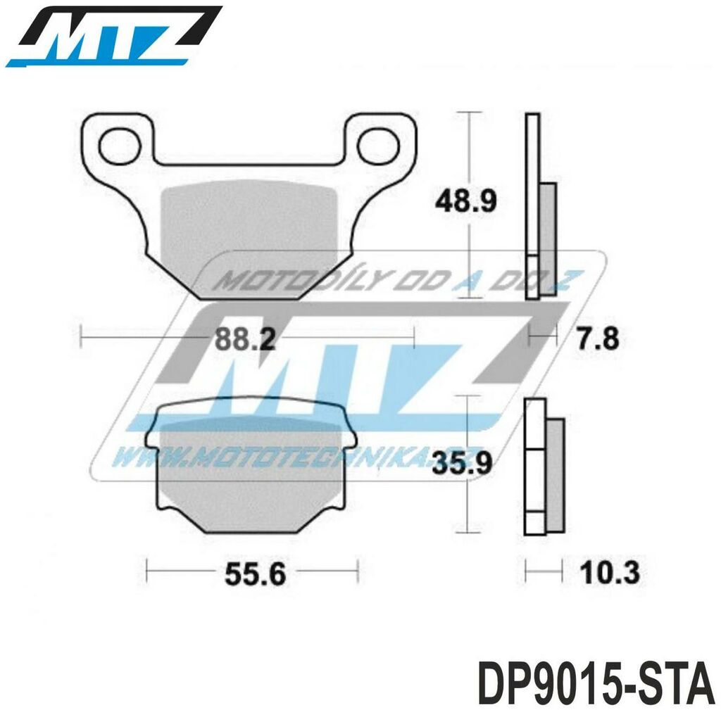 Obrázek produktu Destičky brzdové DP9015-STA - směs Standard DP9015-STA
