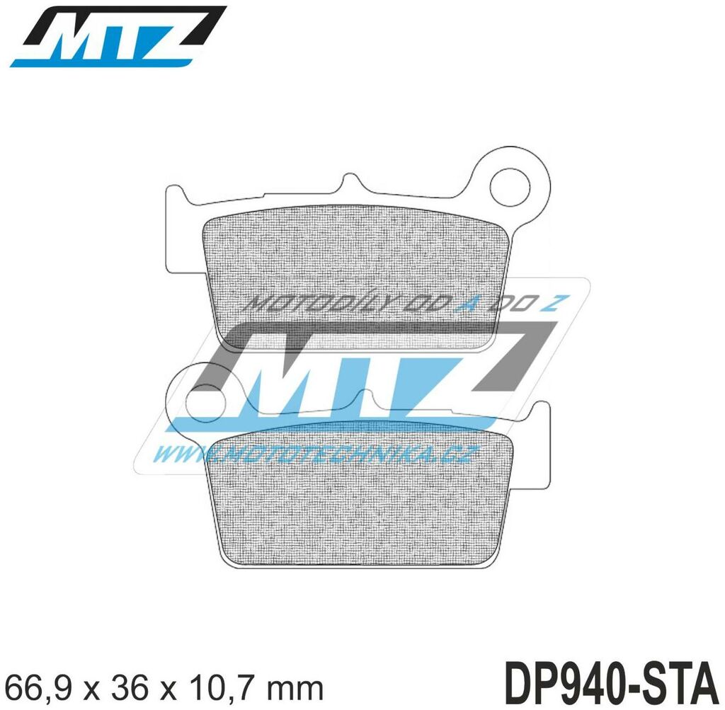 Obrázek produktu Destičky brzdové DP940-STA - směs Standard DP940-STA