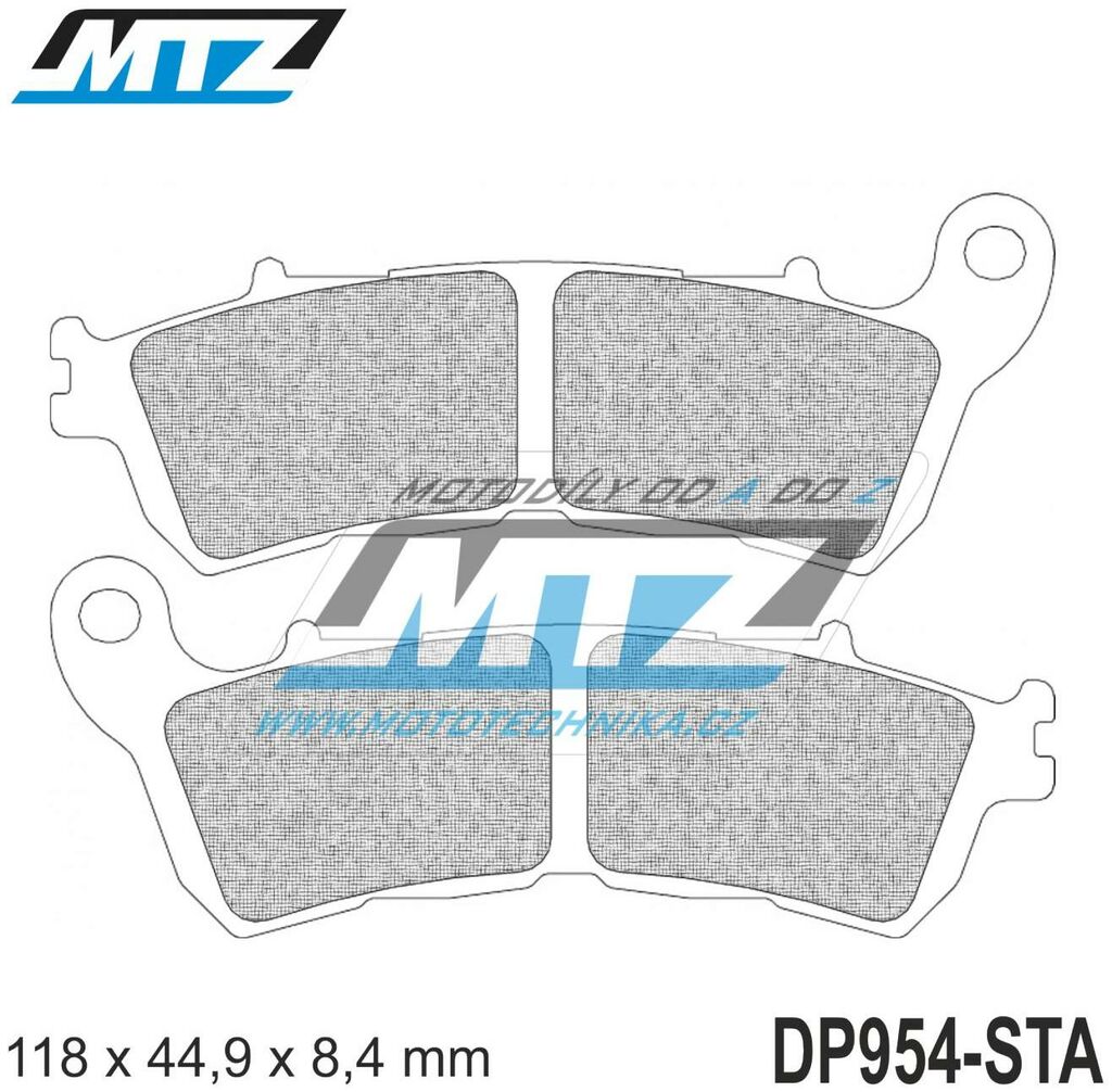 Obrázek produktu Destičky brzdové DP954-STA - směs Standard DP954-STA