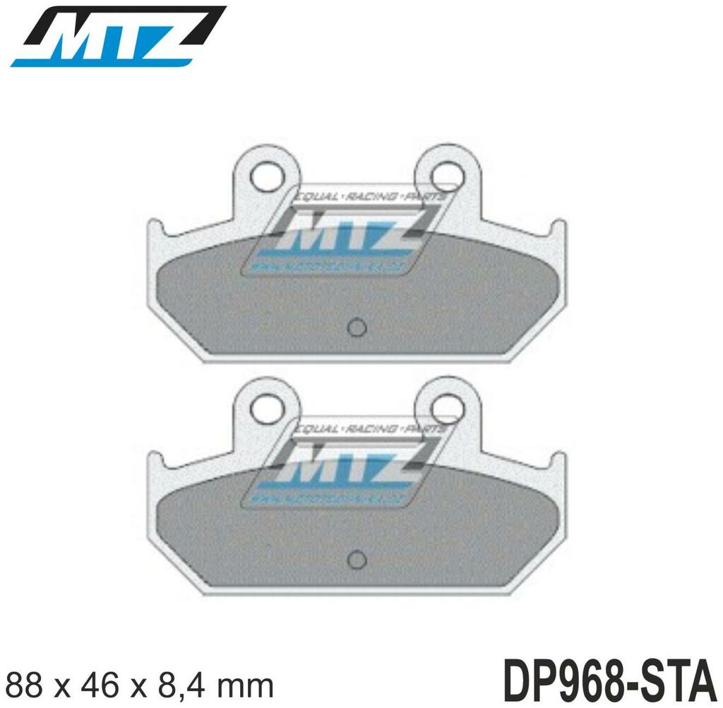 Obrázek produktu Destičky brzdové DP968-STA - směs Standard (dp968-sta) DP968-STA