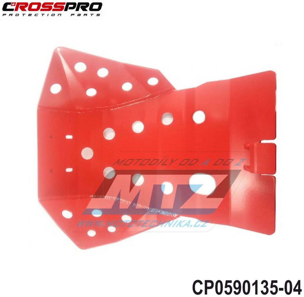 Obrázek produktu Kryt pod motor hliníkový ALU Engine Guard - Honda CRF250L + CRF250M / 13-20 (barva červená) (kryt-motoru-crosspro-cp0590135-04)