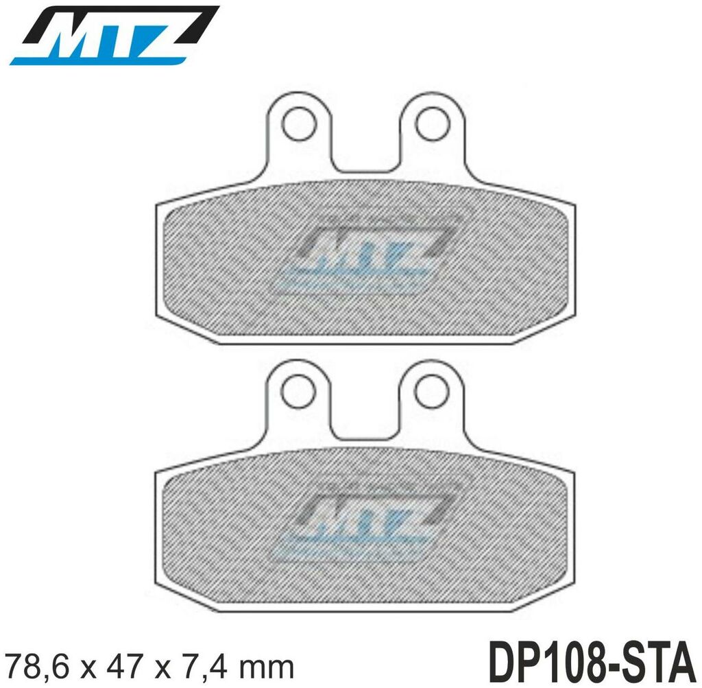 Obrázek produktu Destičky brzdové DP108-STA - směs Standard DP108-STA