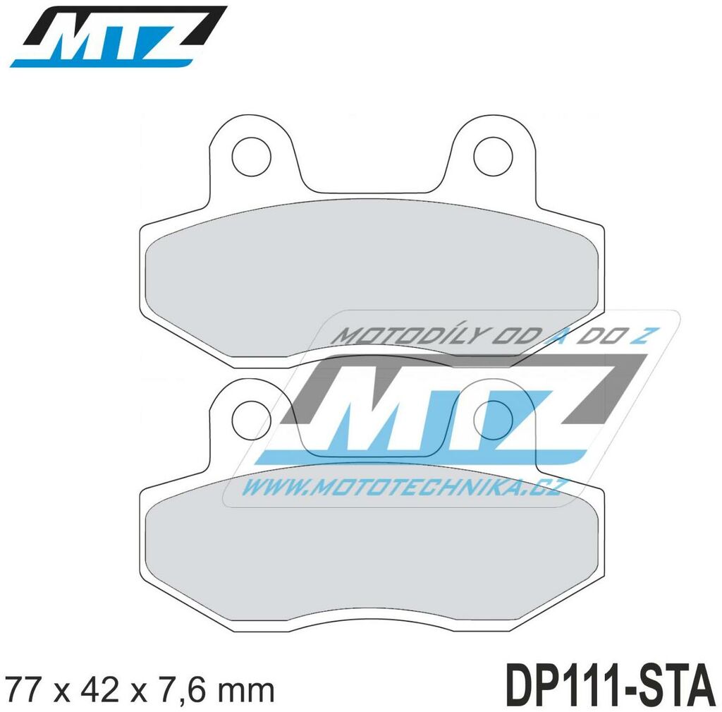 Obrázek produktu Destičky brzdové DP111-STA - směs Standard DP111-STA