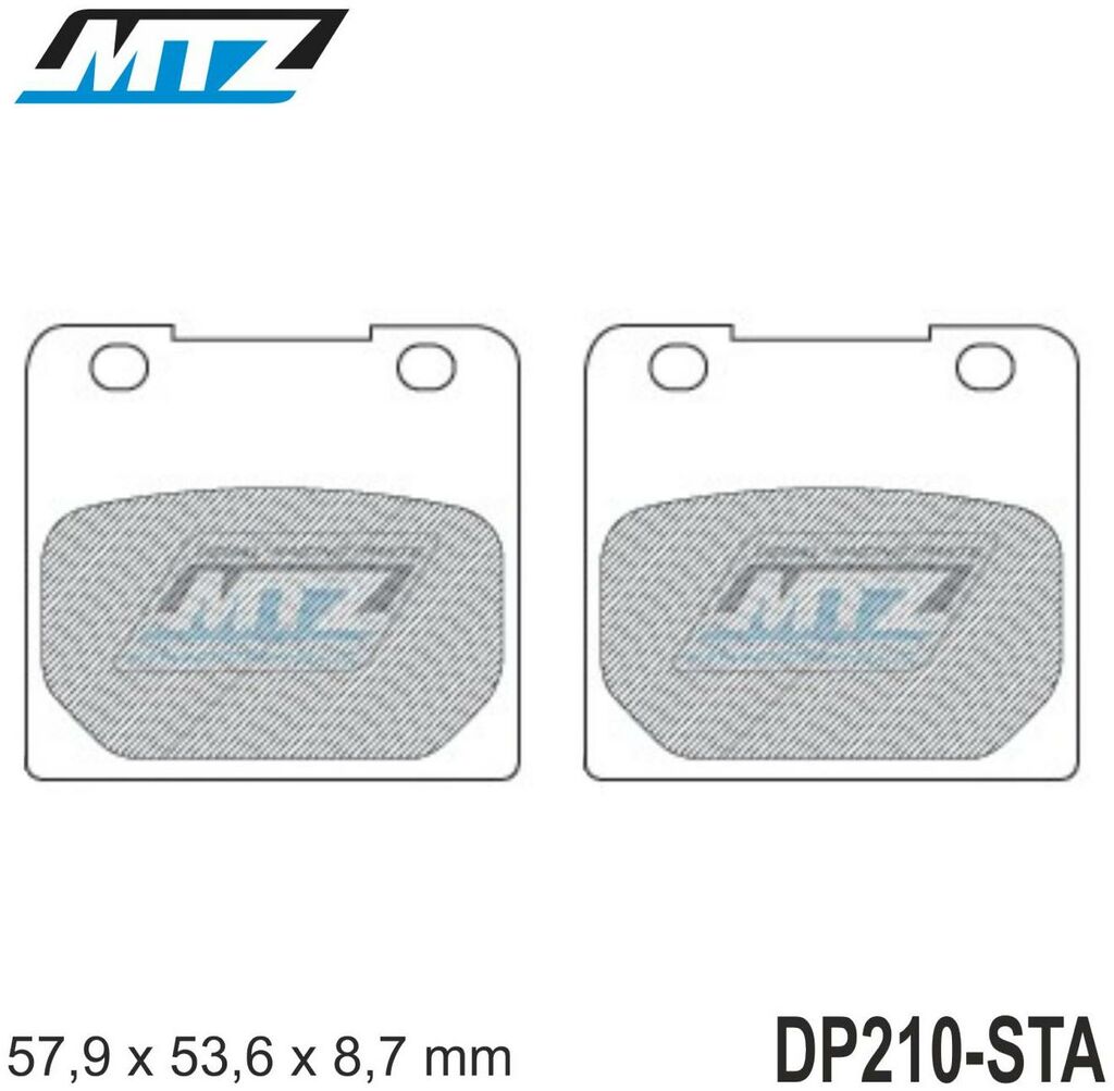 Obrázek produktu Destičky brzdové DP210-STA - směs Standard DP210-STA