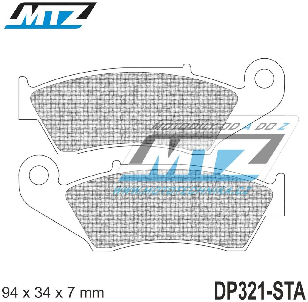 Obrázek produktu Destičky brzdové DP321-STA - směs Standard DP321-STA