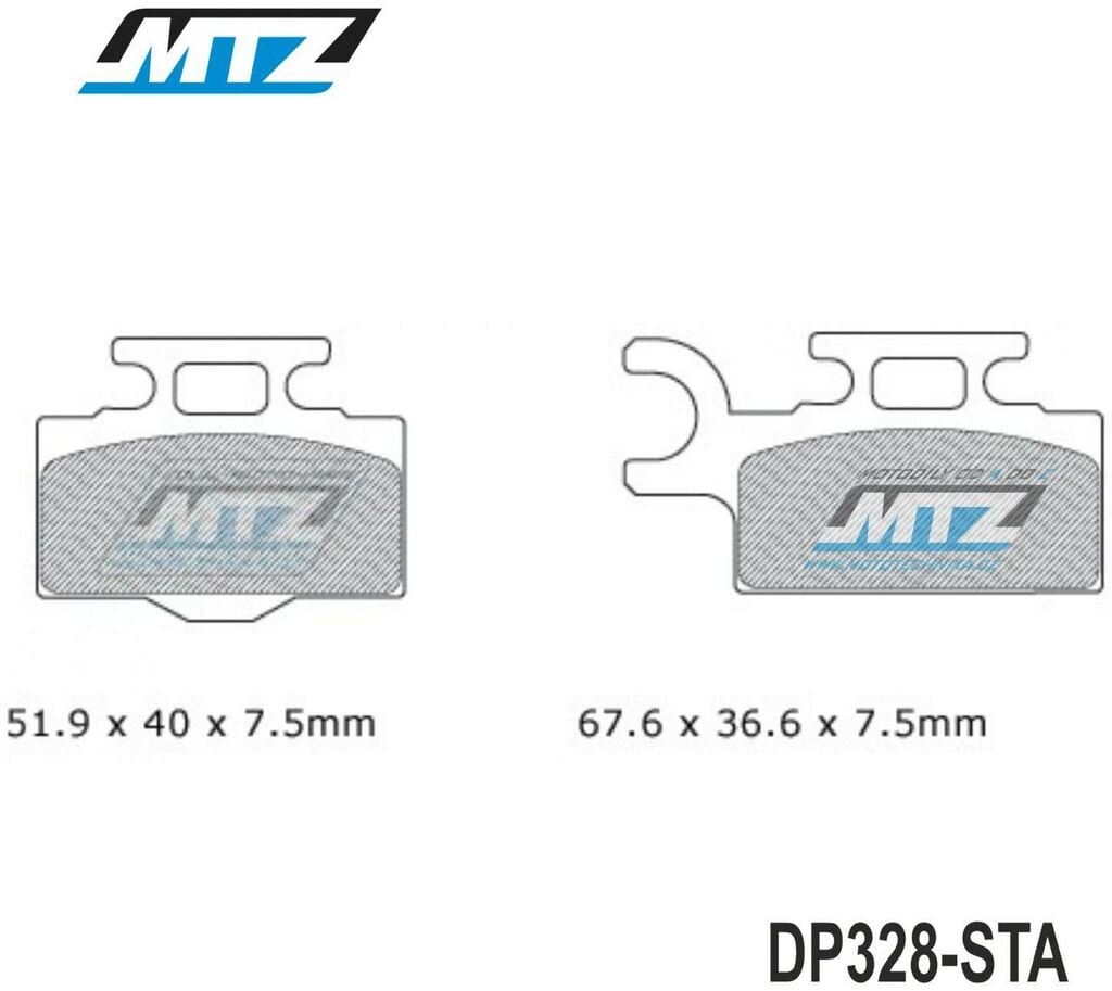 Obrázek produktu Destičky brzdové DP328-STA - směs Standard (dp328-sta) DP328-STA