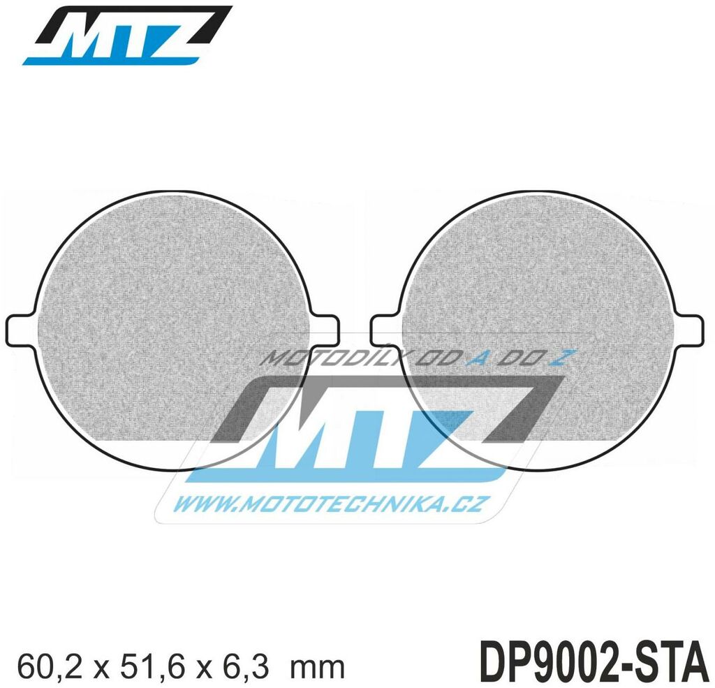 Obrázek produktu Destičky brzdové DP9002-STA - směs Standard DP9002-STA