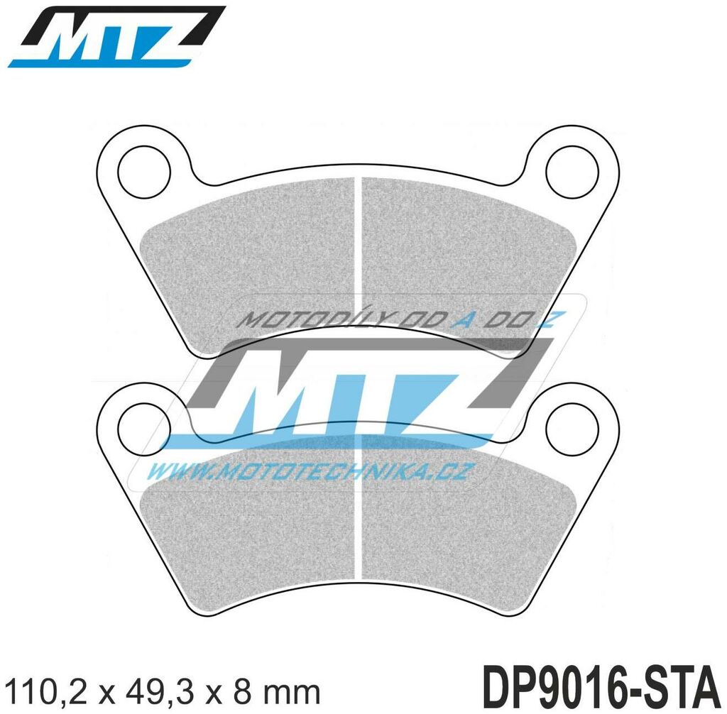 Obrázek produktu Destičky brzdové DP9016-STA - směs Standard DP9016-STA