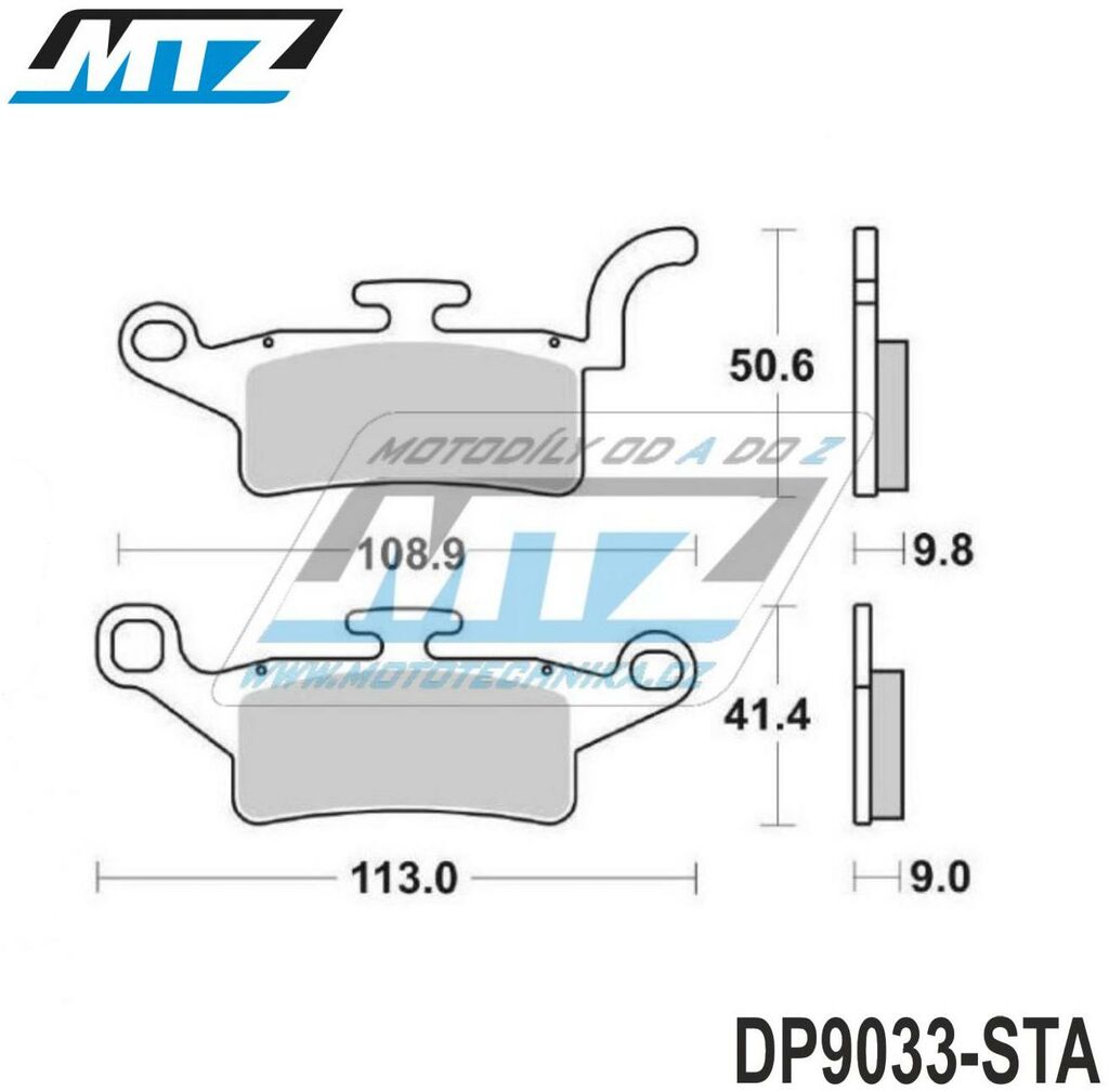 Obrázek produktu Destičky brzdové DP9033-STA - směs Standard DP9033-STA