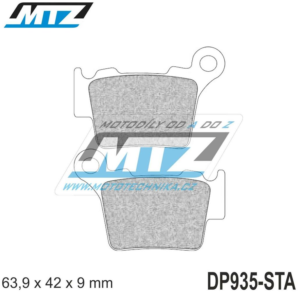 Obrázek produktu Destičky brzdové DP935-STA - směs Standard DP935-STA