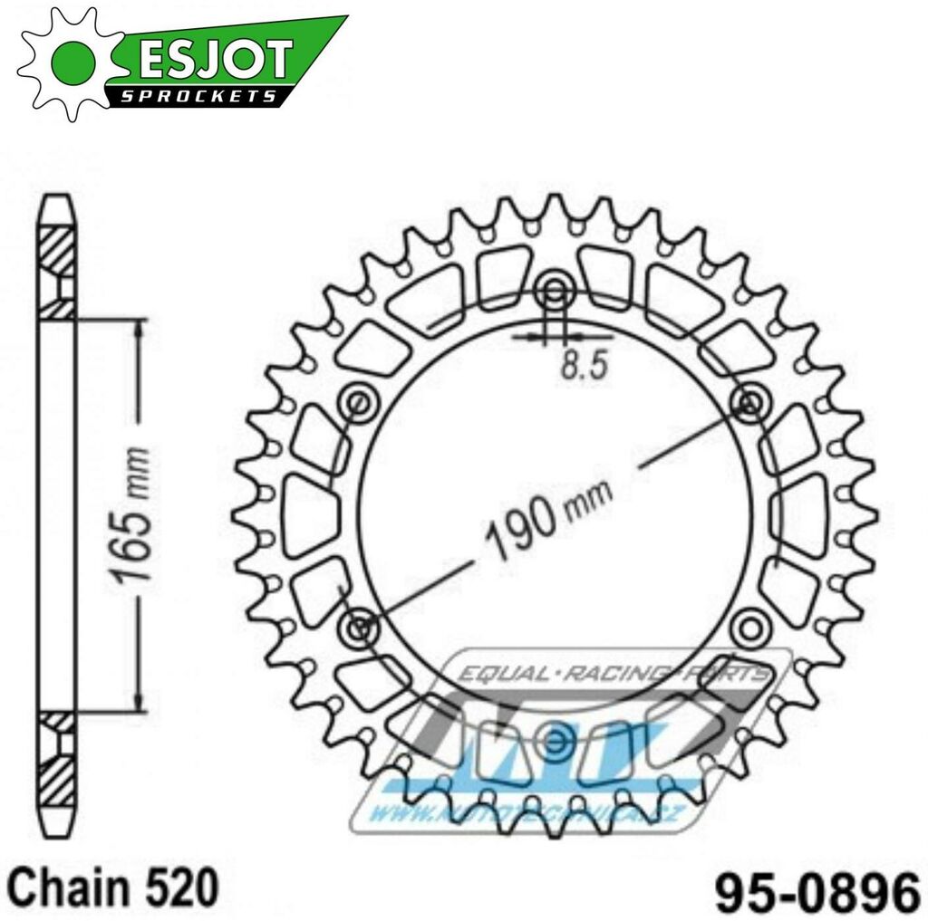 Obrázek produktu Rozeta ocelová (převodník) 0896-45zubů ESJOT 50-32067-45 - KTM 125 Enduro +125MX + 250 Enduro + 250MX + 350 Enduro + 350MX + 420 Enduro + 420MX + 495MX +500MX + 600 LC4 MX + 600 LC4 Enduro 95-0896-45-ES