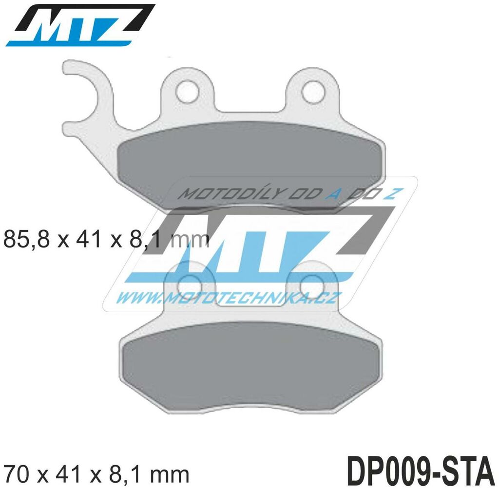 Obrázek produktu Destičky brzdové DP009-STA - směs Standard DP009-STA