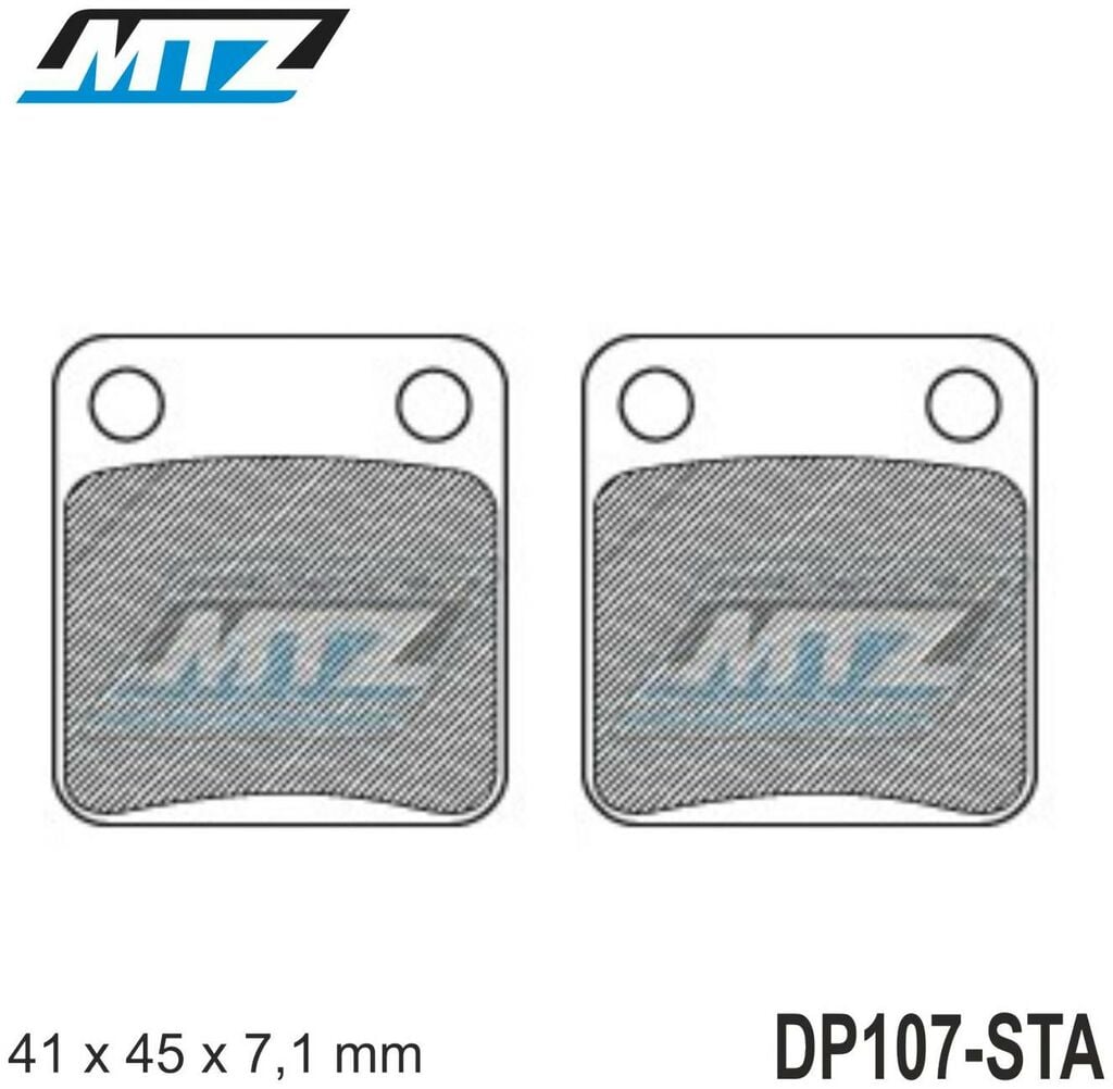 Obrázek produktu Destičky brzdové DP107-STA - směs Standard DP107-STA