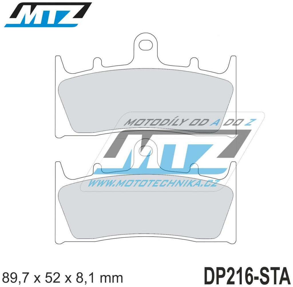 Obrázek produktu Destičky brzdové DP216-STA - směs Standard DP216-STA