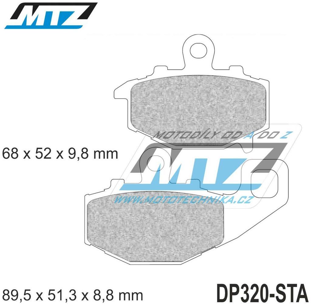 Obrázek produktu Destičky brzdové DP320-STA - směs Standard DP320-STA
