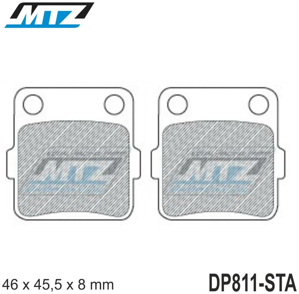 Obrázek produktu Destičky brzdové DP811-STA - směs Standard DP811-STA