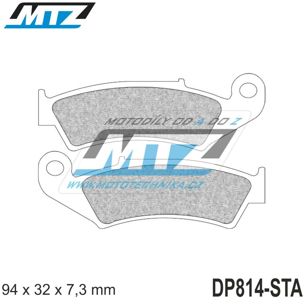 Obrázek produktu Destičky brzdové DP814-STA - směs Standard DP814-STA