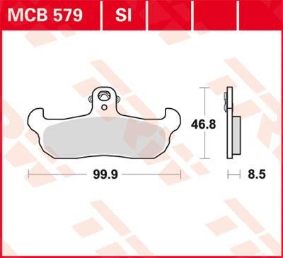 Obrázek produktu BRZDOVÉ DESTIČKY TRW MCB579 MCB579