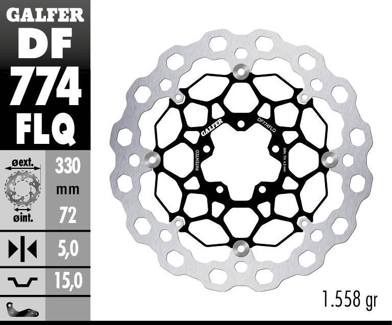 Obrázek produktu PLOVÁK BRZDOVÉHO KOTOUČE CUBIQ DF774FLQ