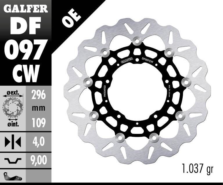 Obrázek produktu PLOVOUCÍ VLNA BRZDOVÉHO KOTOUČE DF097CW