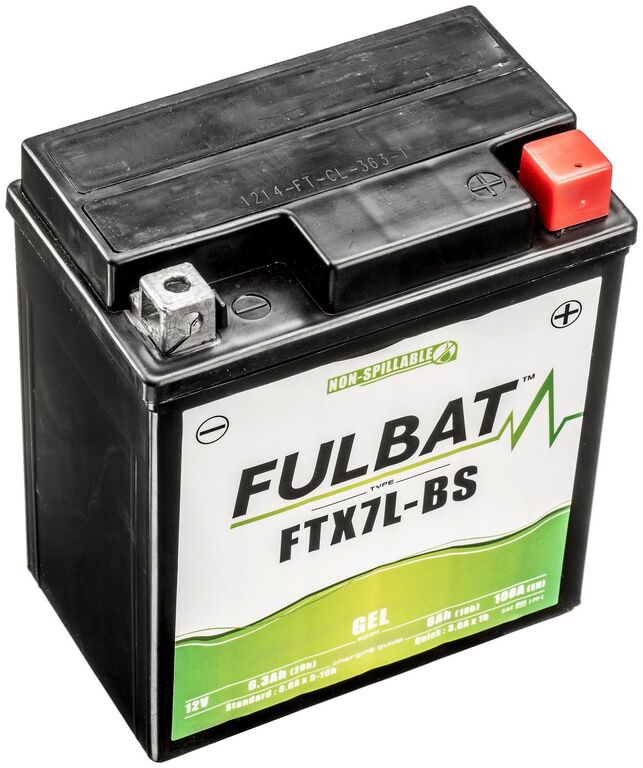 Obrázek produktu baterie 12V, FTX7L-BS GEL, 6Ah, 100A, bezúdržbová GEL technologie 113x70x130 FULBAT (aktivovaná ve výrobě)
