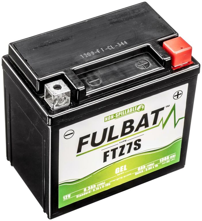 Obrázek produktu baterie 12V, FTZ7S GEL, 6Ah, 130A, bezúdržbová GEL technologie 113x70x105 FULBAT (aktivovaná ve výrobě)