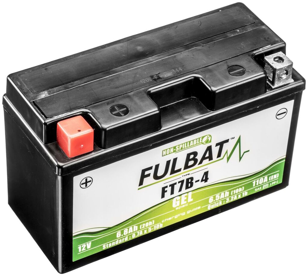 Obrázek produktu baterie 12V, FT7B-4 GEL, 12V, 6.5Ah, 110A, bezúdržbová GEL technologie 150x65x93 FULBAT (aktivovaná ve výrobě)